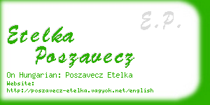 etelka poszavecz business card